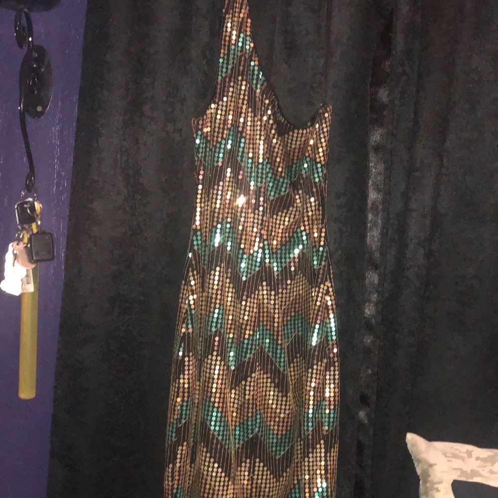 Sequin Chevron Dress